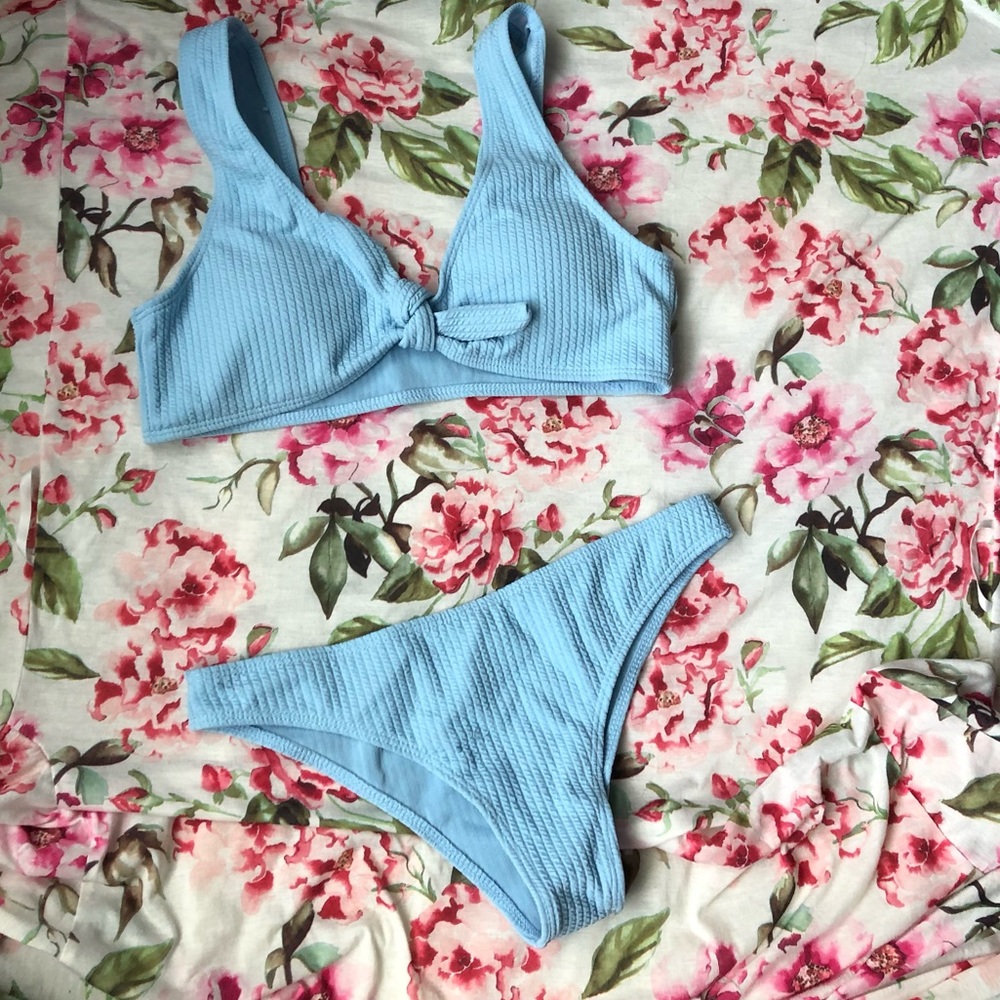 NWT Shein baby blue bikini set, M